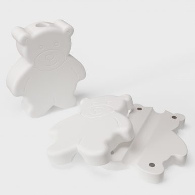 Magnetická dekorácia pre detské postieľky SMART BED – biely medvedík